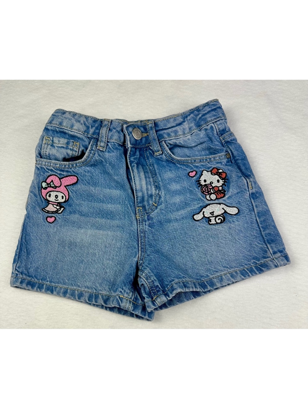 Hello Kitty x Primark Girls 5-6 Denim Shorts Sanrio My Melody Cinnamoroll